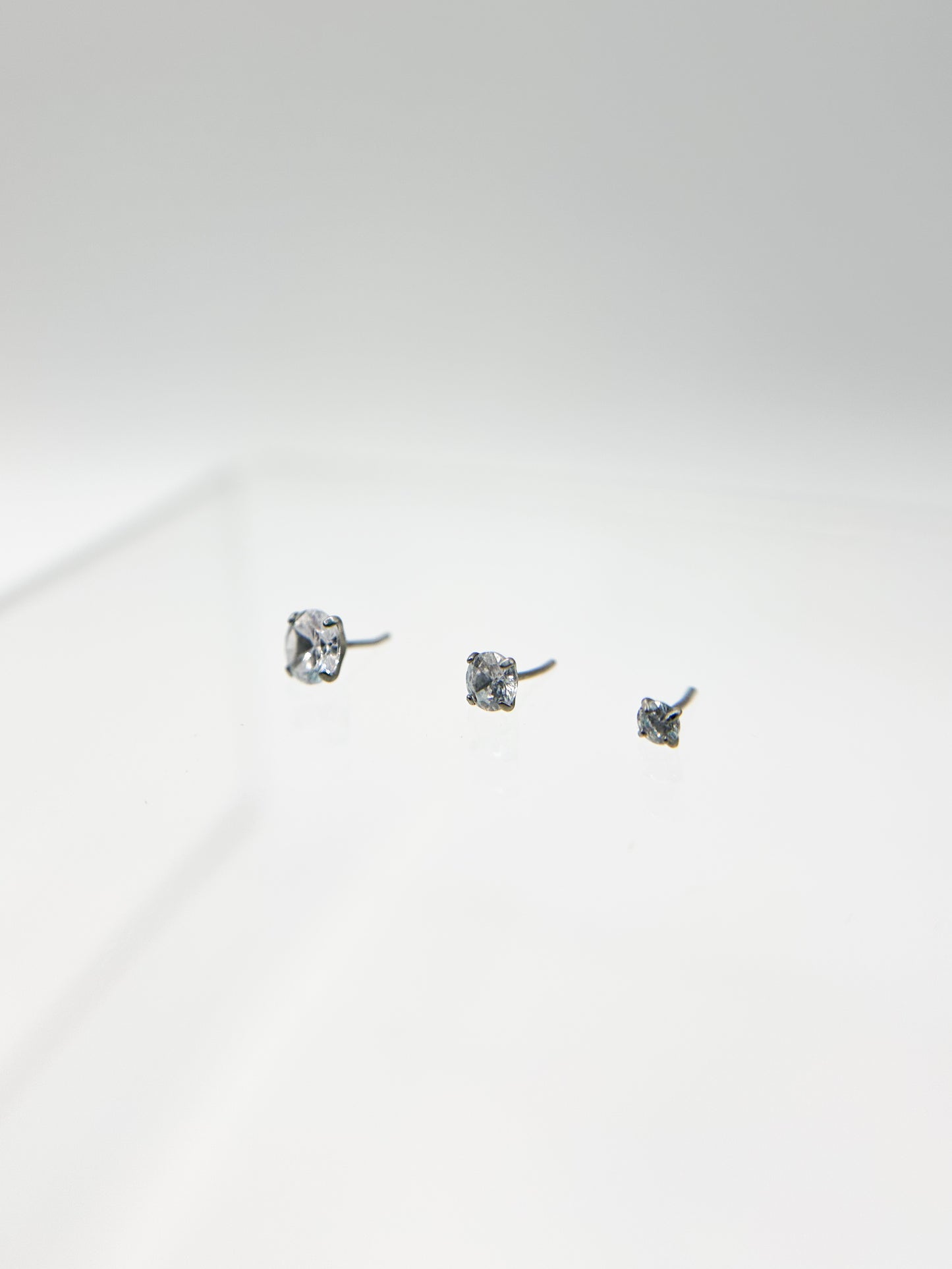 Bijoux de base CZ - Threadless / Titane