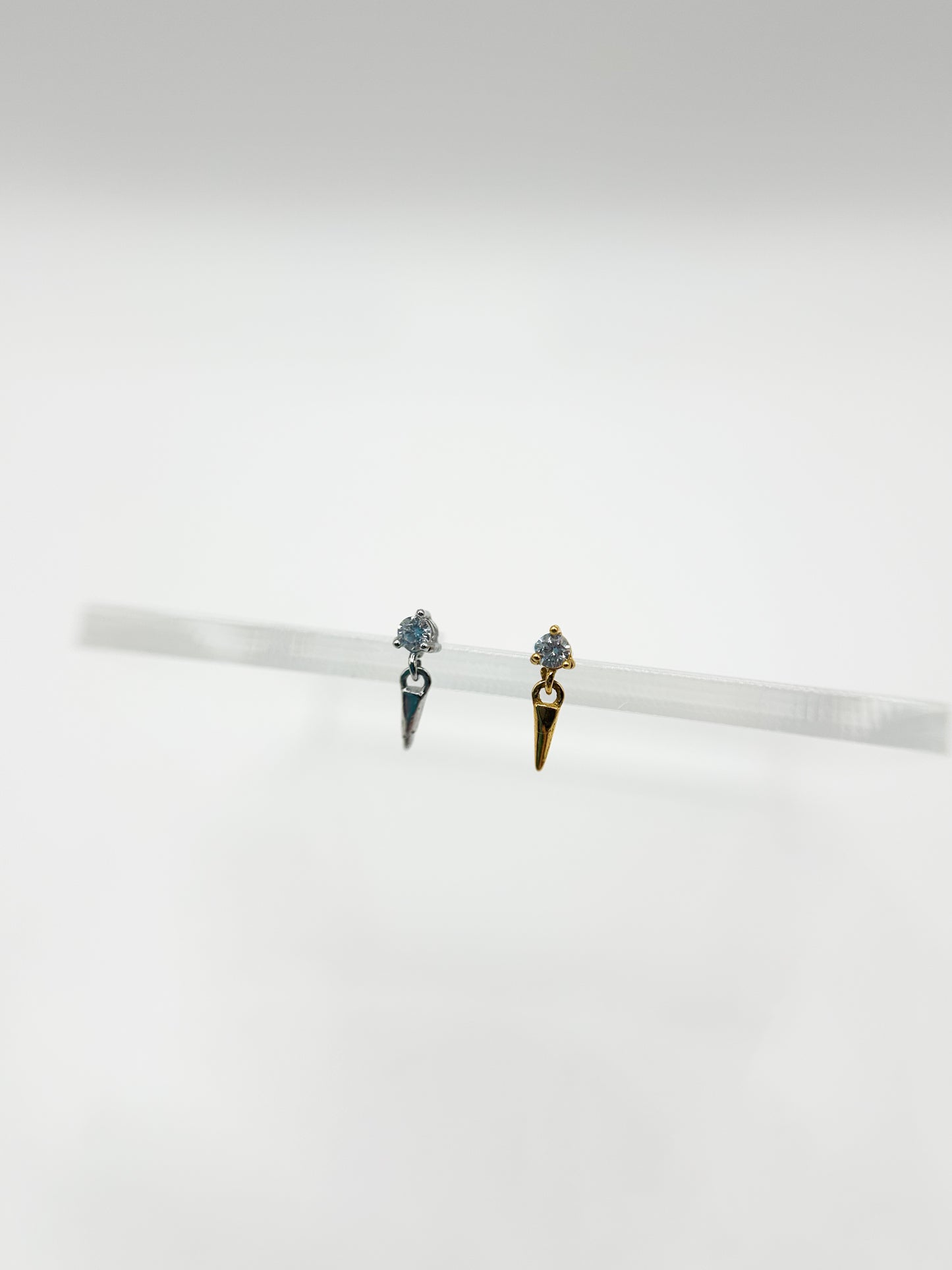 Single Drop Pendant - Threadless / Titane