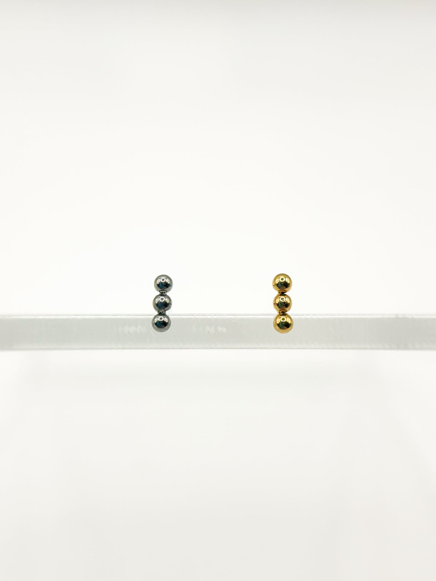 Vertical 3 Balls - Threadless / Titane