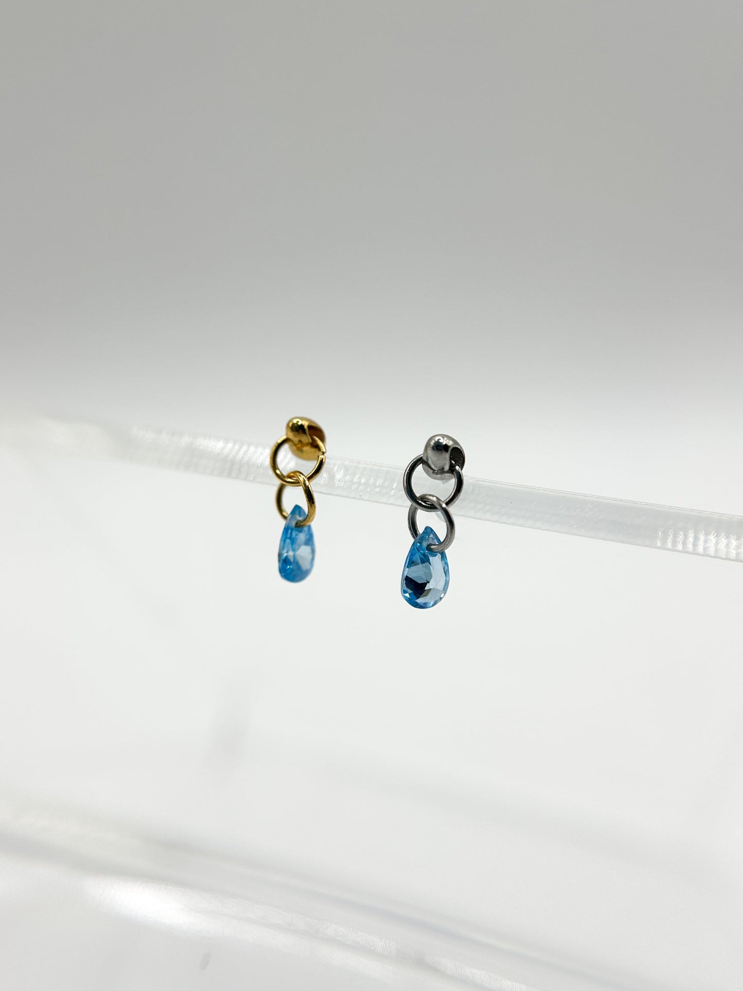 Drop Pendant Apatite - Threadless / Titane